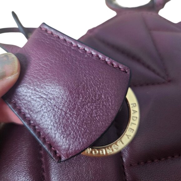 NWT $208 Radley London Dukes Place Quilt Medium Cross Body bag Embossed Leather - Picture 5 of 16